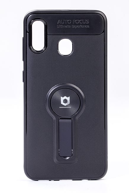 Telefon Kılıfı - Samsung Galaxy A20 - A30  - Mat Siyah - Siyah Ayaklı (TMS-055)
