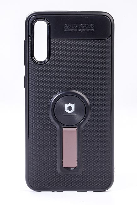 Telefon Kılıfı - Samsung Galaxy A50  - Mat Siyah - Gül Kurusu Ayaklı (TMS-058)