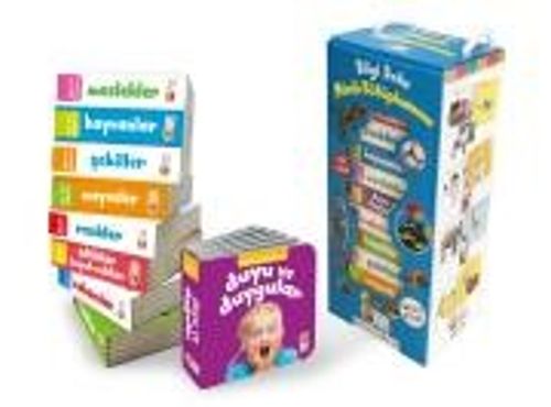 Bilgi Dolu Minik Kütüphanem (9 Kitap - İngilizce Destekli – Mavi Kutu)
