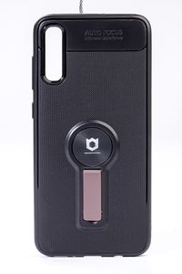 Telefon Kılıfı - Samsung Galaxy A70  - Mat Siyah - Gül Kurusu Ayaklı (TMS-063)