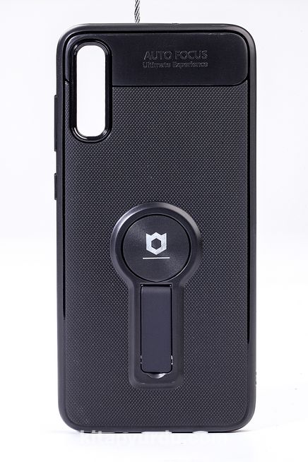 Telefon Kılıfı - Samsung Galaxy A70  - Mat Siyah - Siyah Ayaklı (TMS-065)