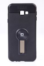 Telefon Kılıfı - Samsung Galaxy J4 Plus  - Mat Siyah - Gül Kurusu Ayaklı (TMS-068)