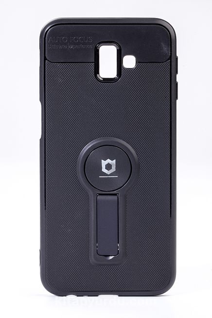 Telefon Kılıfı - Samsung Galaxy J6 Plus - Mat Siyah - Siyah Ayaklı (TMS-075)
