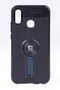 Telefon Kılıfı - Huawei P20 Lite - Mat Siyah - Petrol Mavisi Ayaklı (TMS-039)