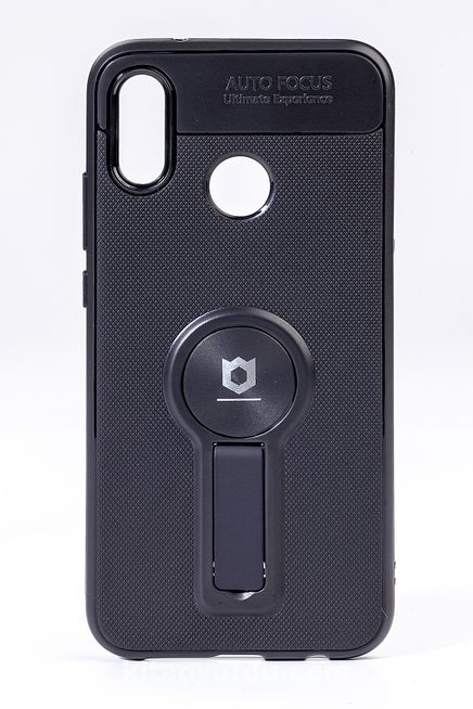 Telefon Kılıfı - Huawei P20 Lite   - Mat Siyah - Siyah Ayaklı (TMS-040)