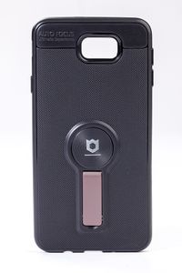 Telefon Kılıfı - Samsung Galaxy J7 Prime - Mat Siyah - Gül Kurusu Ayaklı (TMS-078)