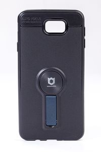 Telefon Kılıfı - Samsung Galaxy J7 Prime  - Mat Siyah - Petrol Mavisi Ayaklı (TMS-079)