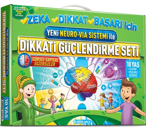 Dikkati Güçlendirme Seti (4.Sınıf) 10 Yaş (3 Kitap Takım) (Doç. Dr