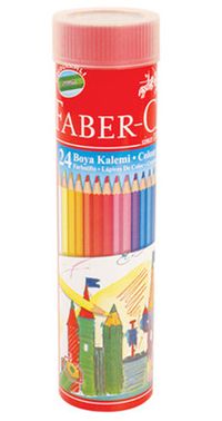 Faber Castell Silindir Tüp Kuruboya 24 Renk(116524)
