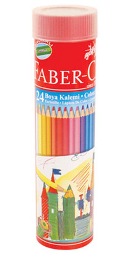Faber Castell Silindir Tüp Kuruboya 24 Renk(116524)