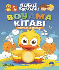 Sevimli Dostlar Boyama Kitabı - Meyveler ve Sebzeler