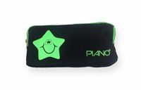 Çift Bölmeli Neon Kalem Çantası Siyah-Yeşil (Klc010)