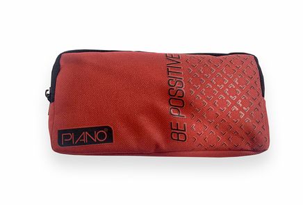 Pıano Çift Bölmeli Neon Kalem Çantası Bordo(Klc010)