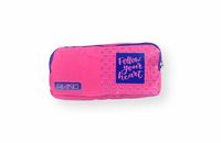 Pıano Çift Bölmeli Neon Kalem Çantası Koyu Pembe (Klc010)