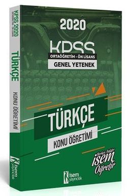 2020 KPSS Genel Yetenek Ortaöğretim Ön Lisans Türkçe Konu Öğretimi 