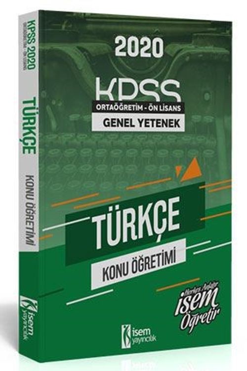 2020 KPSS Genel Yetenek Ortaöğretim Ön Lisans Türkçe Konu Öğretimi 