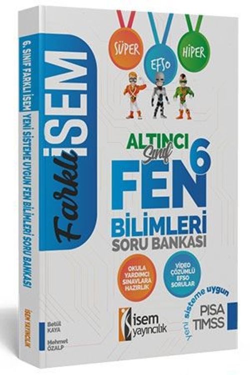 2020 Farklı İsem 6. Sınıf Fen Bilimleri Soru Bankası 