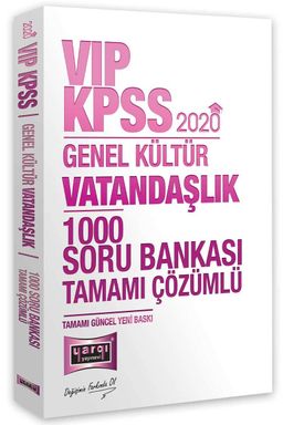 2020 KPSS VIP Vatandaşlık Tamamı Çözümlü 1000 Soru Bankası