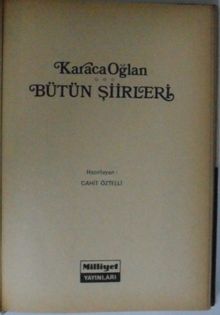 Karacaoğlan Bütün Şiirleri Kod: 8-G-8