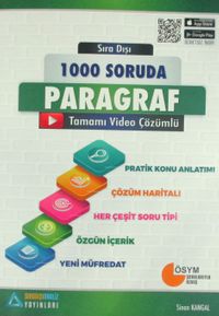 1000 Soruda Paragraf Tamamı Çözümlü Konu Anlatımlı Soru Bankası 