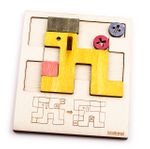 Montessori Ahşap Zeka Oyunları/ w-Sliding Dog Puzzle