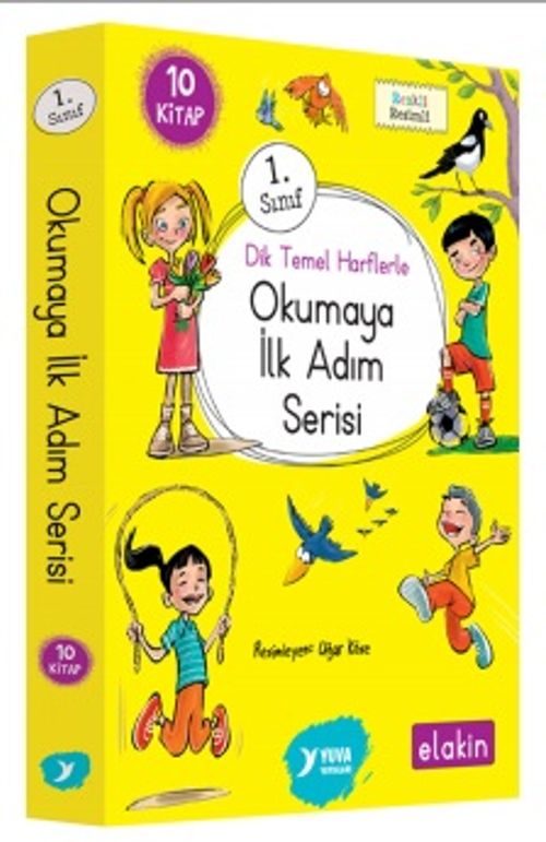 Dik Temel Harflerle Okumaya İlk Adım Serisi (10 Kitaplık Set)
