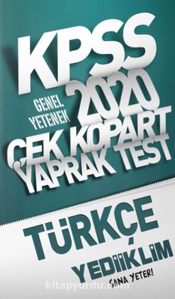2020 KPSS Genel Yetenek Türkçe Çek Kopart Yaprak Test