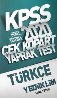 2020 KPSS Genel Yetenek Türkçe Çek Kopart Yaprak Test