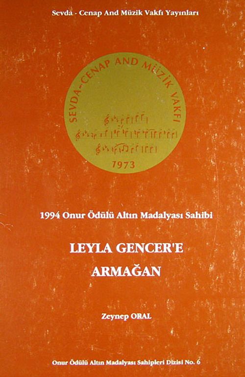 Leyla Gencer'e Armağan & 1994 Onur Ödülü Altın Madalyası Sahibi