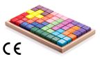 Montessori Ahşap Zeka Oyunları / w-3D Tetris