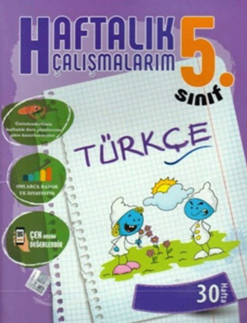 5.Sınıf Türkçe Haftalık Çalışmalarım 30 Hafta  