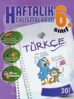 6.Sınıf Türkçe Haftalık Çalışmalarım 30 Hafta