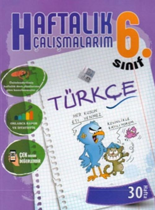 6.Sınıf Türkçe Haftalık Çalışmalarım 30 Hafta