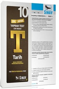10. Sınıf Tarih Çek Kopar Yaprak Test (16 Adet)