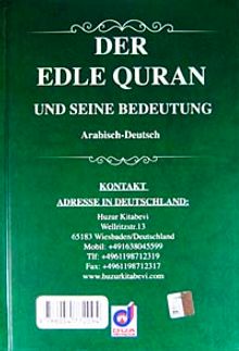 Der Edle Quran und Seine Bedeutung (Arabisch-Deutsch) (Kod:021)