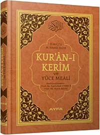 Kuranı Kerim ve Yüce Meali 2 Renk Mühürlü Rahle Boy (Kod:173)
