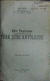 Batı Tesirinde T&uuml;rk Şiiri Antolojisi Kod: 2-I-25