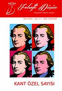 Felsefi Düşün Akademik Felsefe Dergisi Sayı:3 Kant Özel Sayısı