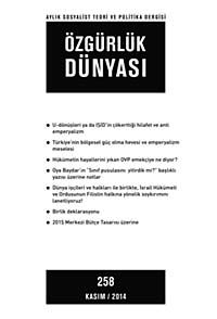 Özgürlük Dünyası / Aylık Sosyalist Teori ve Politika Dergisi / Kasım 2014 Sayı:258