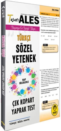 ALES Türkçe Sözel Yetenek Çek Kopart Yaprak Test