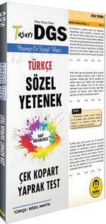 DGS Türkçe Sözel Yetenek Çek Kopart Yaprak Test