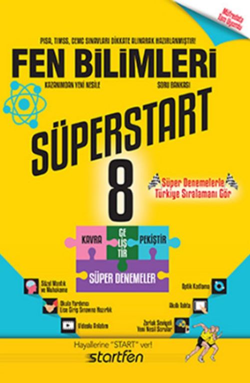 8. Sınıf Süperstart Fen Bilimleri Kavra Geliştir Pekiştir Süper Denemeler