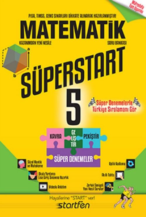 5.  Sınıf Süperstart Matematik Kavra Geliştir Pekiştir Süper Denemeler