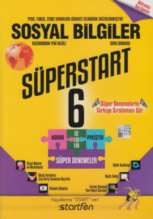 6. Sınıf Süperstart Sosyal Bilgiler Kavra Geliştir Pekiştir Süper Denemeler