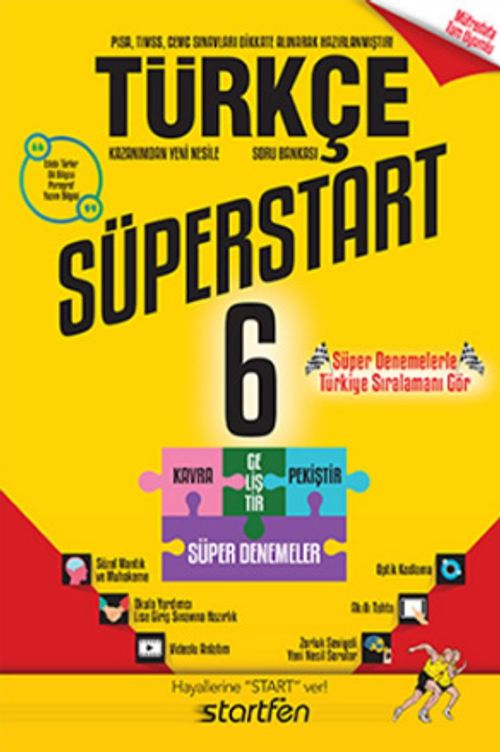 6. Sınıf Süperstart Türkçe Kavra Geliştir Pekiştir Süper Denemeler