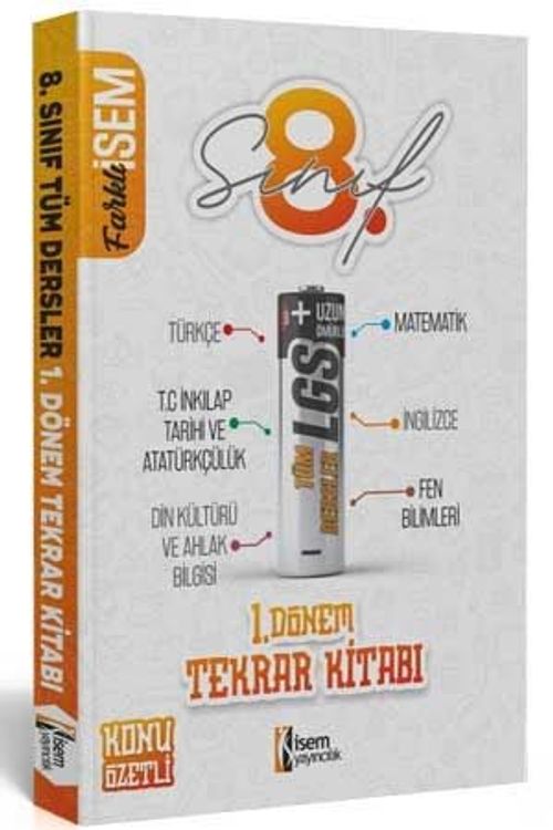 8. Sınıf LGS Tüm Dersler 1.Dönem Tekrar Kitabı 