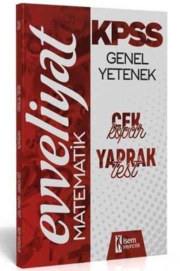 2020 Evveliyat KPSS Genel Yetenek Matematik Çek Kopar Yaprak Test