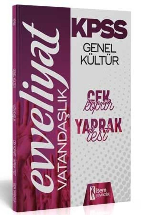 2020 Evveliyat KPSS Genel Kültür Vatandaşlık Çek Kopar Yaprak Test
