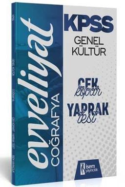 2020 Evveliyat KPSS Genel Kültür Coğrafya Çek Kopar Yaprak Test 