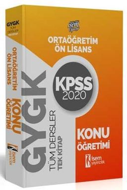 2020 Evveliyat KPSS Orta Öğretim Ön Lisans Genel Yetenek Genel Kültür Konu Öğretimi Tek Kitap